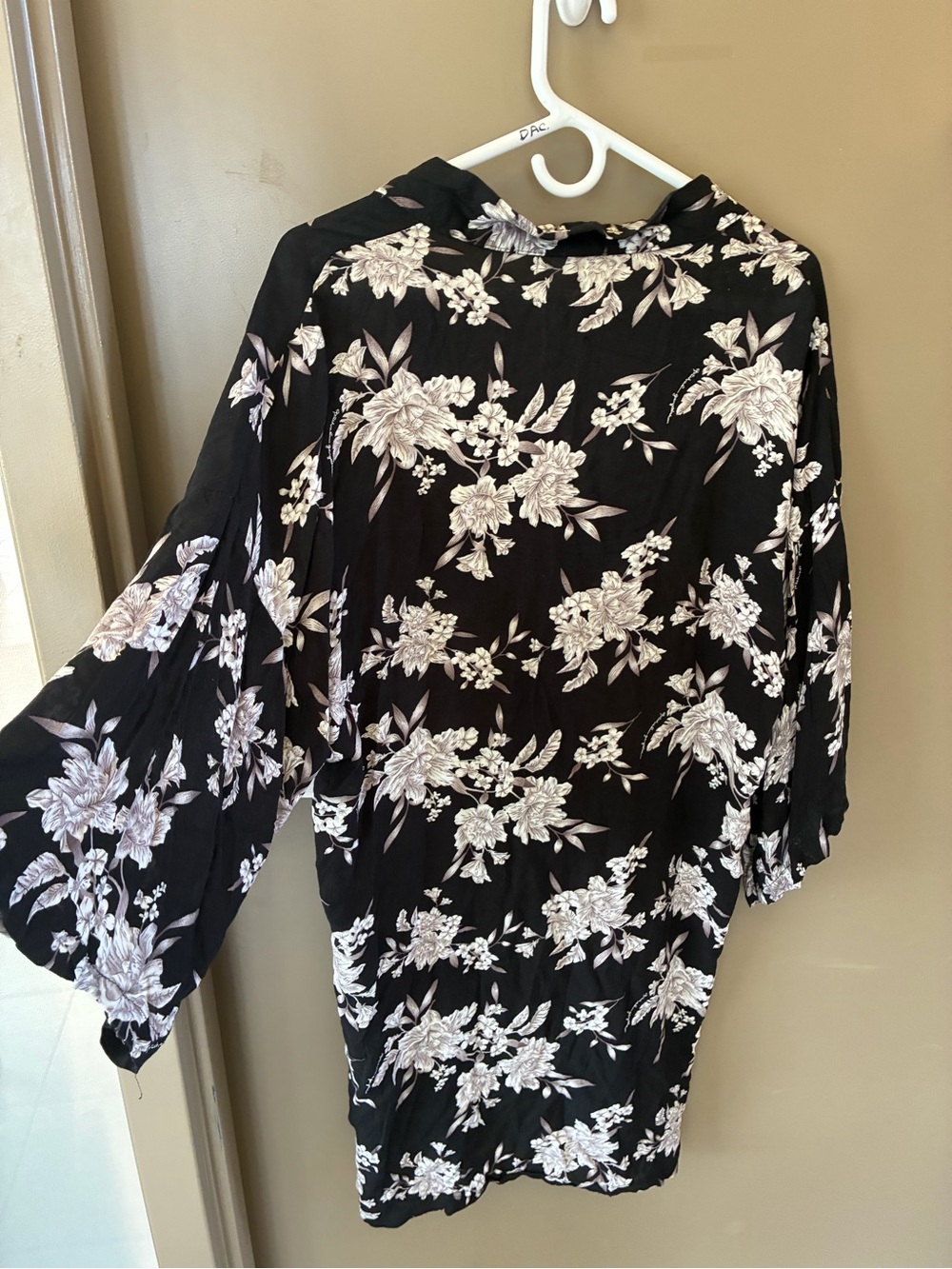 Spiritual Gangster Black Floral Kimono Top